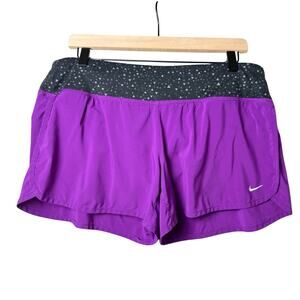 Nike Running Purple Athletic Shorts Elastic Waistband Jogging Workout Gym Size L